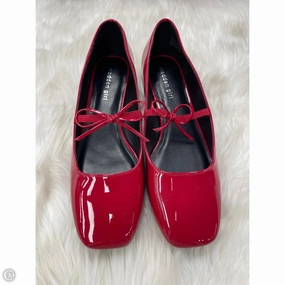 Breathable Lining Shoes Heels Block By Madden Girl In Red, Size: 10