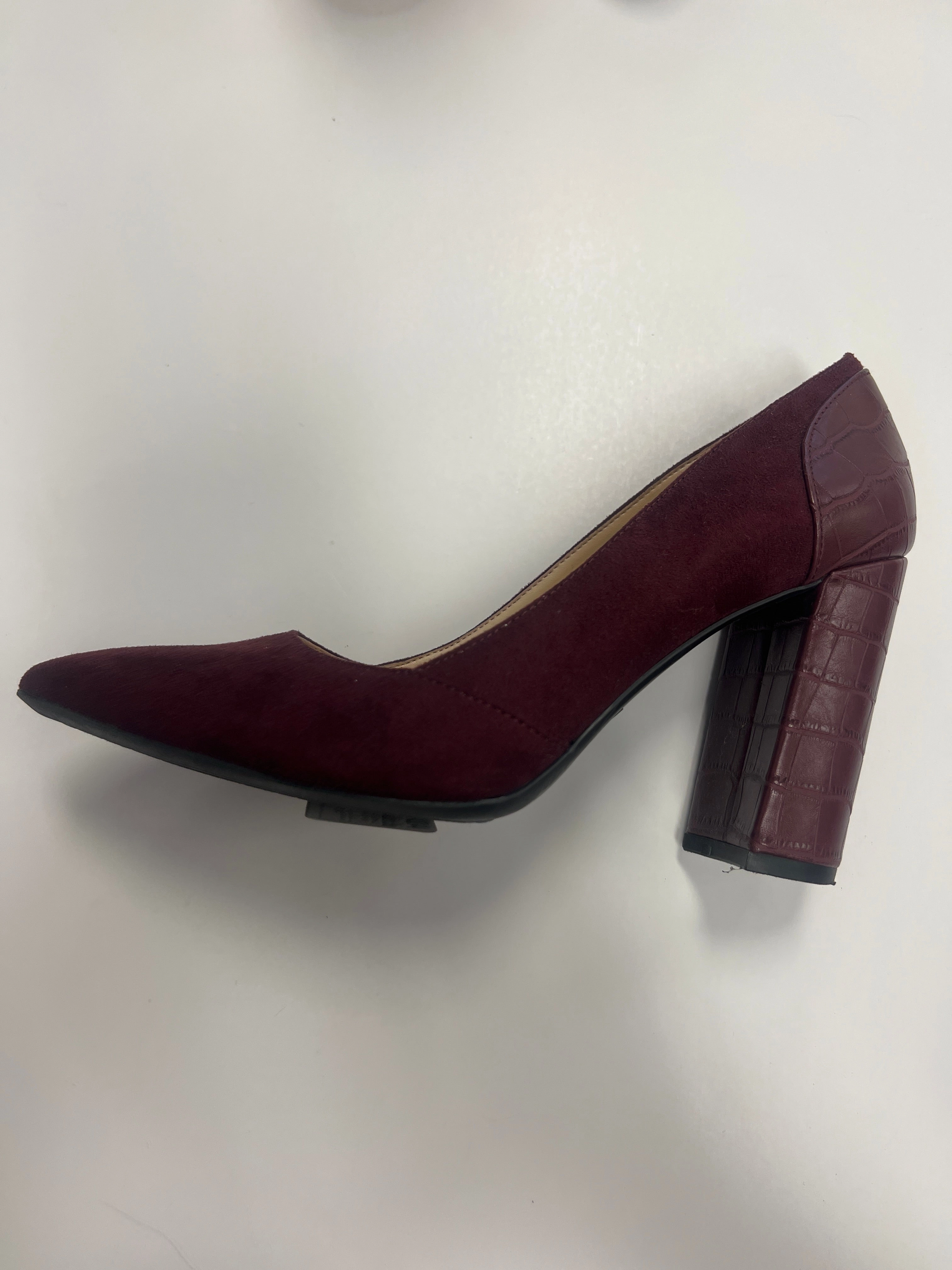 Sophisticated Shoes Leather Upper Shoes Heels Block By Nine West  Size: 5.5