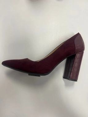 Sophisticated Shoes Leather Upper Shoes Heels Block By Nine West  Size: 5.5