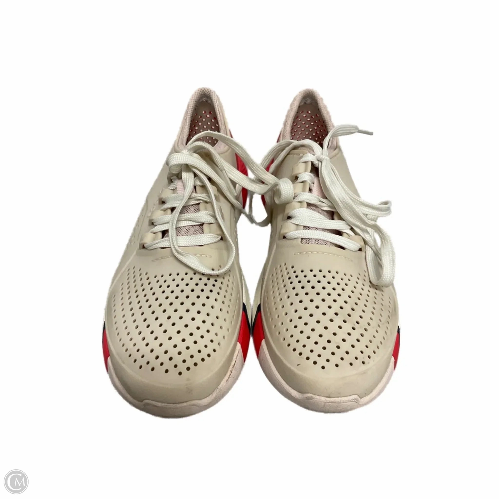 Lightweight Ease Shoes Sneakers By Crocs In Beige, Size: 8