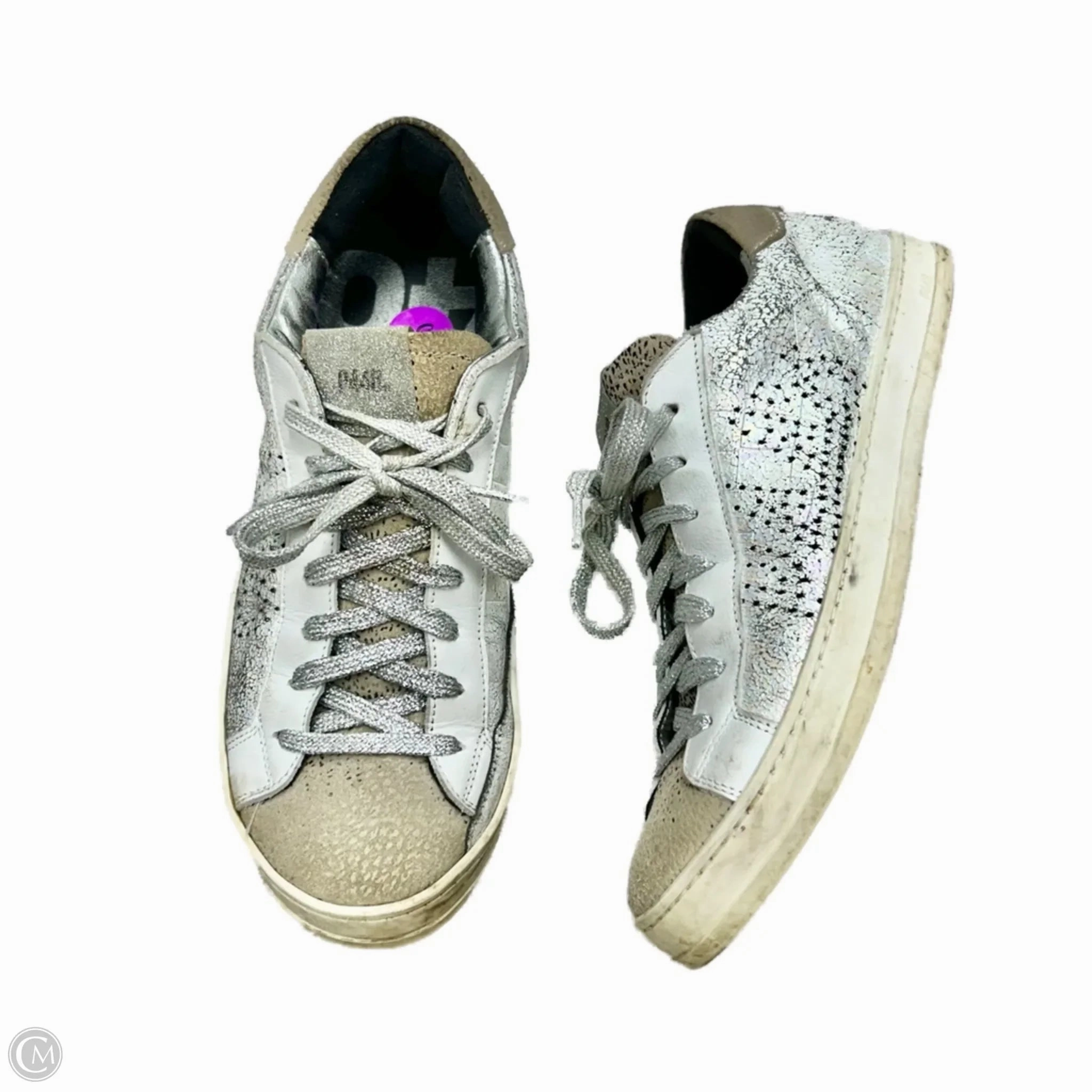Shoes Sneakers By P448 In Silver & White, Size: 9 Shock-absorbent wear