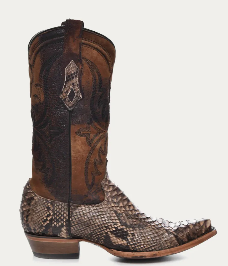 quick-drying Functional And Fashionable CORRAL MENS BROWN PYTHON BOOTS STYLE A4452