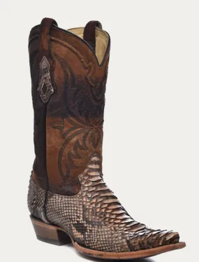 High Traction Morning Walk CORRAL MENS BROWN PYTHON BOOTS STYLE A4452