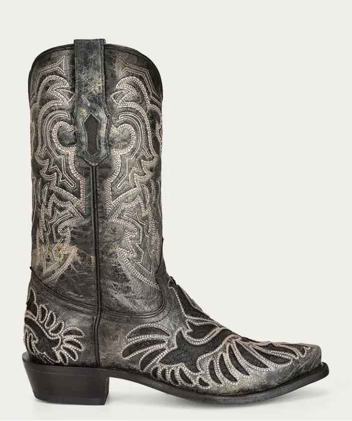 CORRAL MENS EXOTIC PYTHON INLAY BOOTS STYLE A4351 Comfort Lining Winter Walker Comfortable Walk