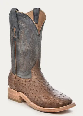 All Day CORRAL MENS NAVY BLUE OSTRICH COWBOY BOOTS STYLE A4052