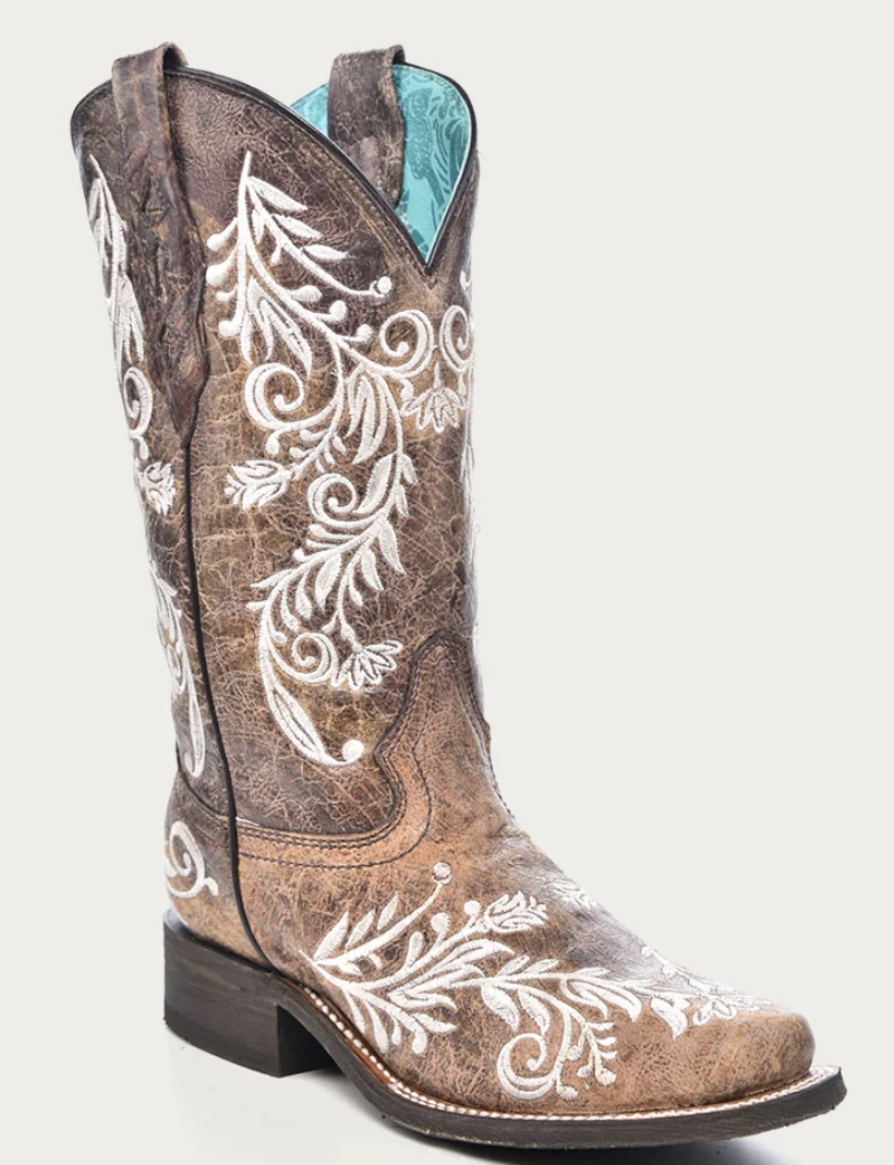 Eco Material Rural Traveler Corral Ladies Floral Embroidery Glow In The Dark Boots Style A4063