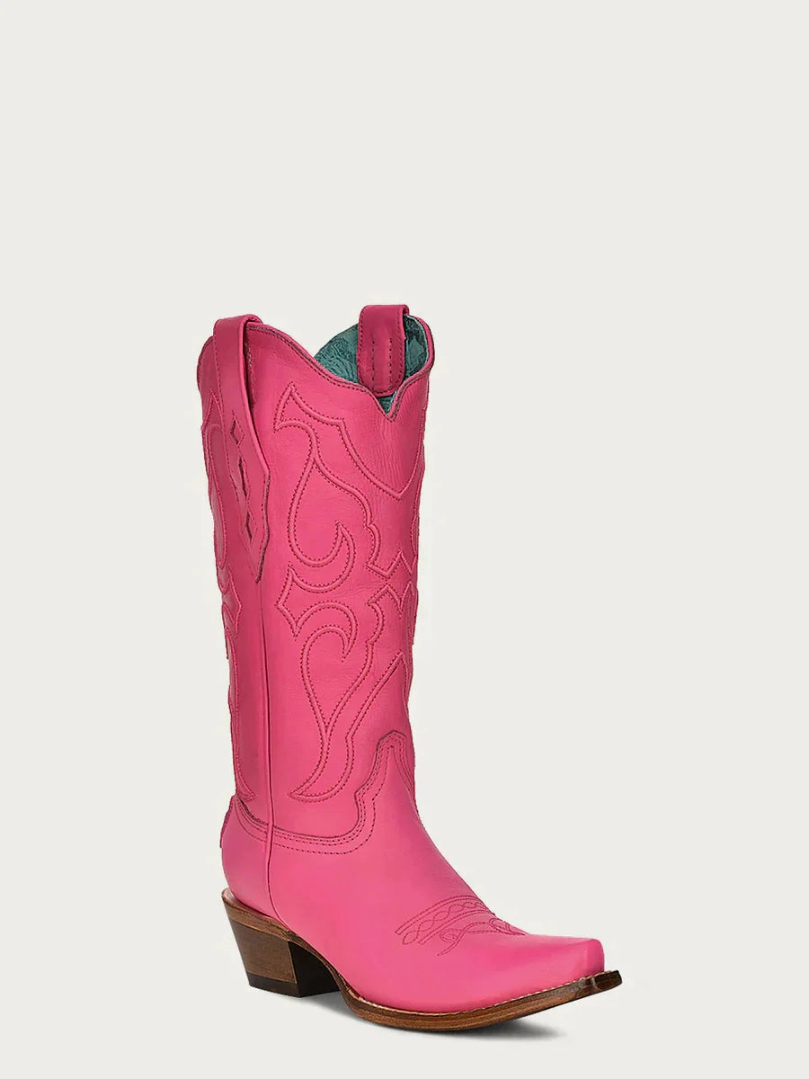 Corral Ladies Pink Snip Toe Boots Style Z5138 All weather