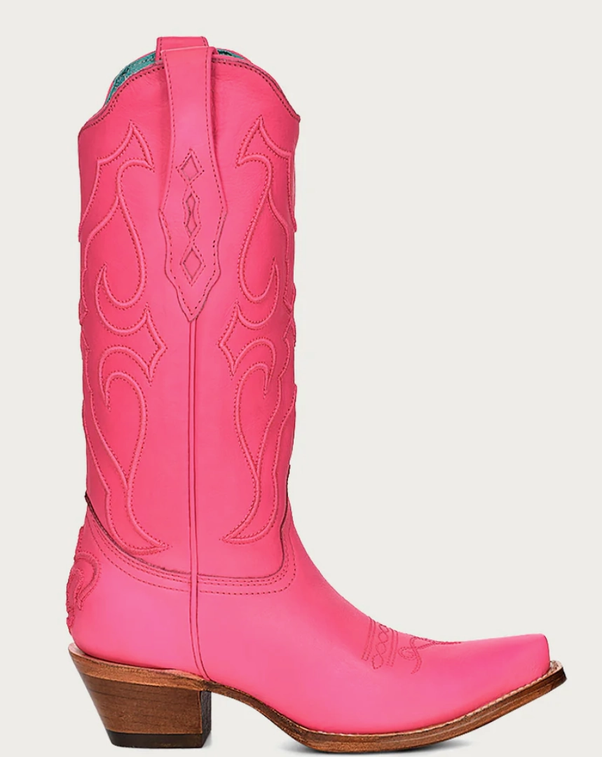 Corral Ladies Pink Snip Toe Boots Style Z5138 Shock Absorbing Comfort Seeker