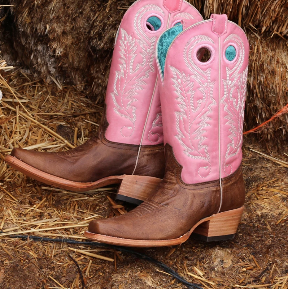 Durable Fit Subtle design CORRAL LADIES PINK SQUARE TOE BOOTS STYLE A4459