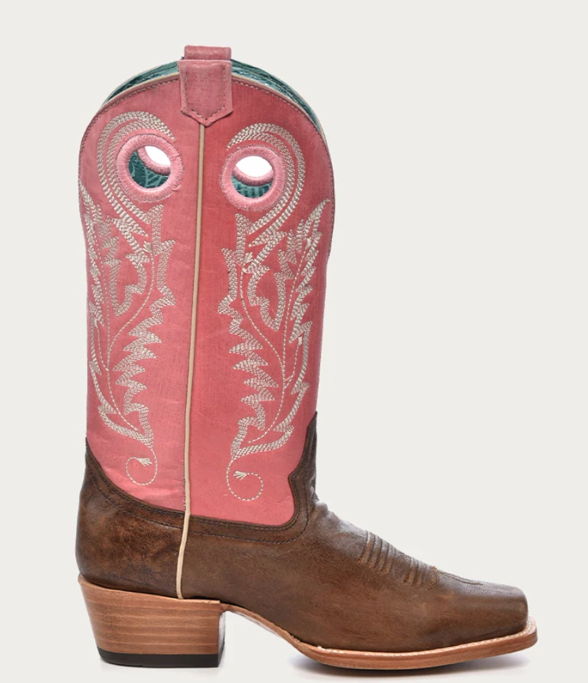 High Traction Adventure Journey Neutral Tone CORRAL LADIES PINK SQUARE TOE BOOTS STYLE A4459