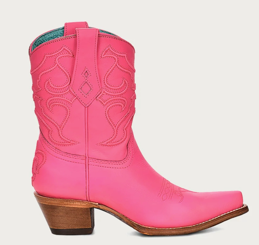 CORRAL LADIES SHORTIE HOT PINK BOOTS STYLE Z5137 All-Weather Comfort Elasticated Sides