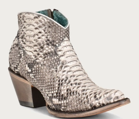 Crisp Look CORRAL LADIES SHORTIE PYTHON ZIP BOOTS STYLE A4319