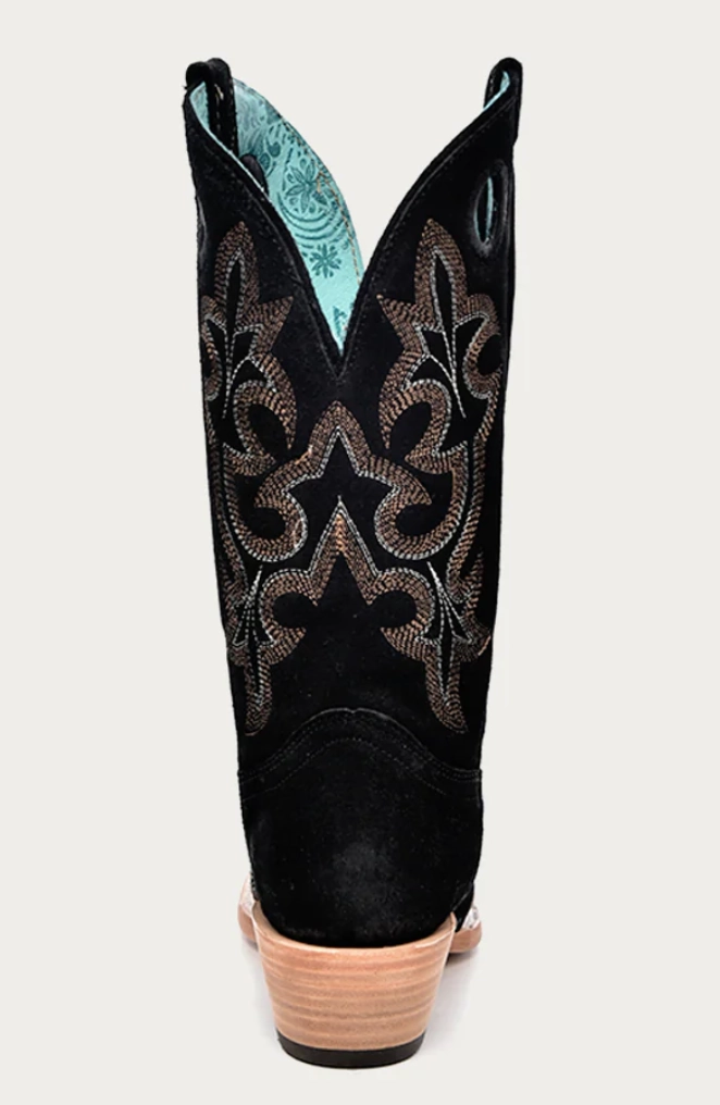 CORRAL LADIES SUEDE SQUARE TOE BOOTS STYLE A4476 Supportive sole