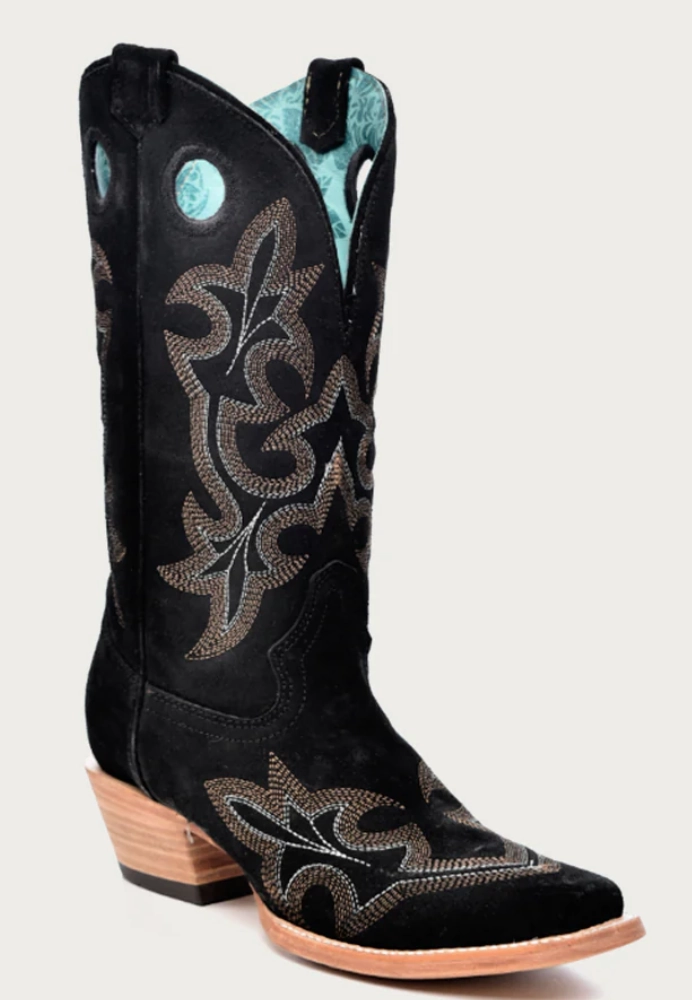 CORRAL LADIES SUEDE SQUARE TOE BOOTS STYLE A4476 Party Occasion