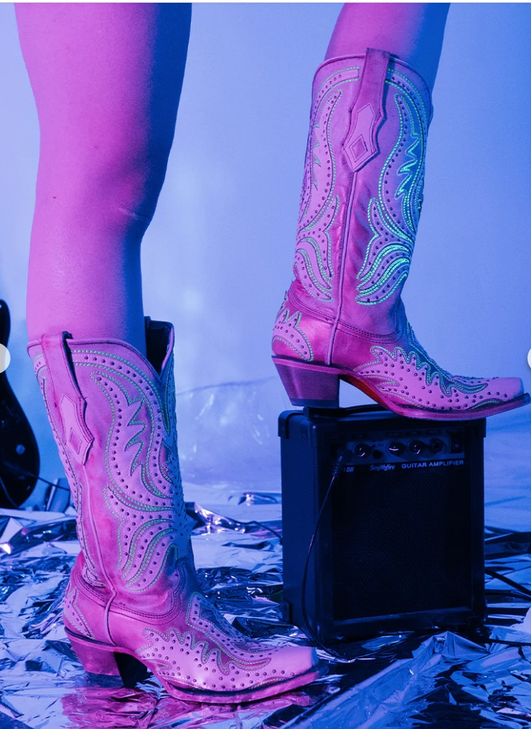 Winter Fashion Thermal Core Snow Trekker CORRAL LIME GREEN OVERLAY SNIP TOE BOOTS STYLE C3971