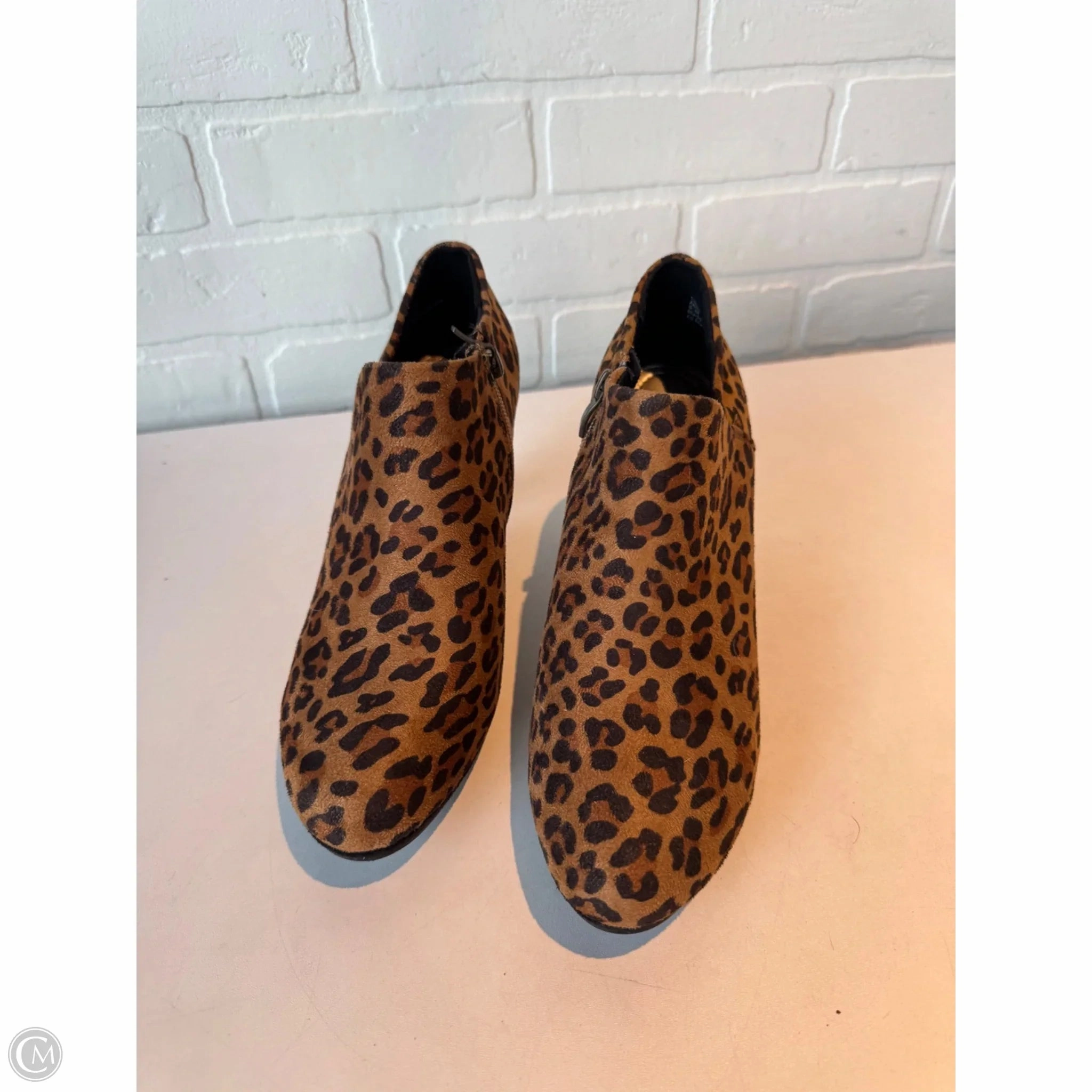 Shoes Heels Block By Xappeal In Animal Print, Size: 9.5 Flexible Design