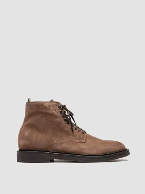 HOPKINS FLEXI 203 - Brown Suede Lace-up Boots Travel Ready Everyday Use