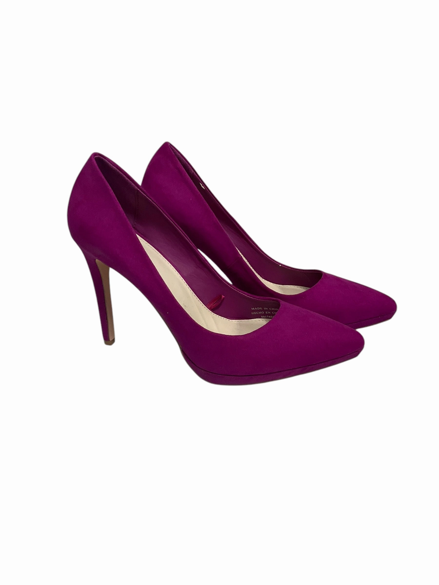 Ballet-Inspired Heels Shoes Heels Stiletto By Forever 21 In Purple, Size: 8.5