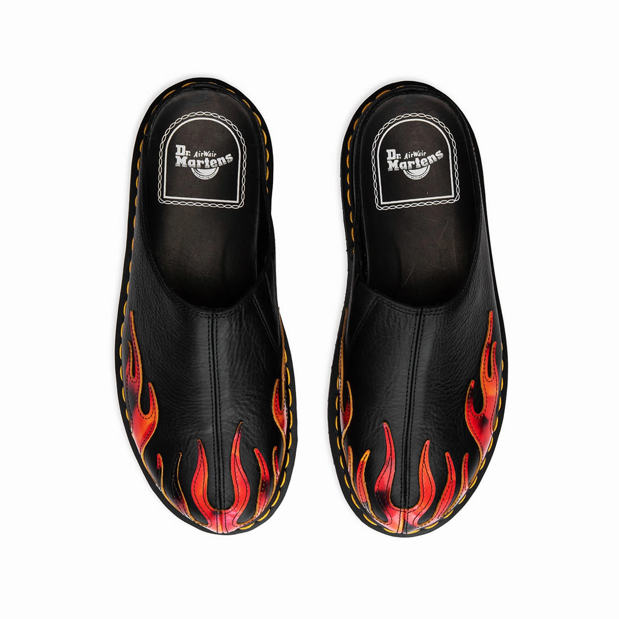 Slip Fit Ease Dr Martens Mens San Mule Flame Boots