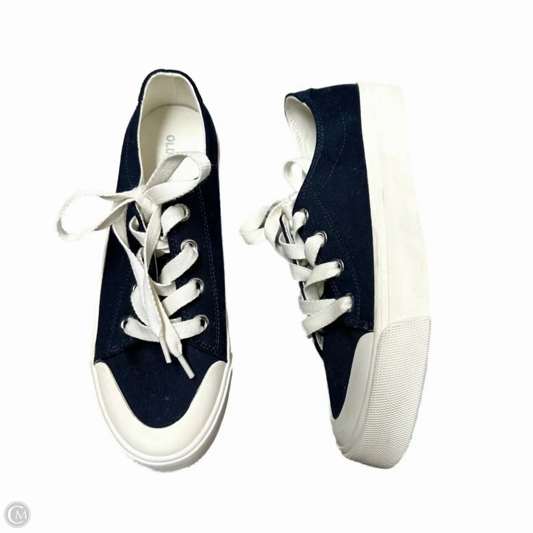 Low Comfort Shoes Sneakers By Old Navy In Navy, Size: 6