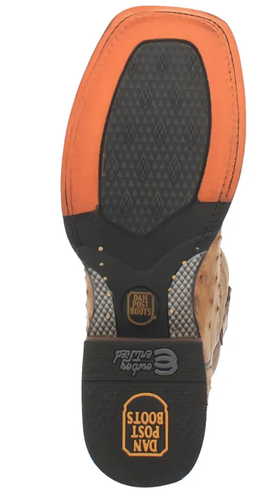 Dan Post Kershaw Men's Ostrich Exotic Western Boots Style DP4951 Thermal Core Mountain Hike Durable Stitching