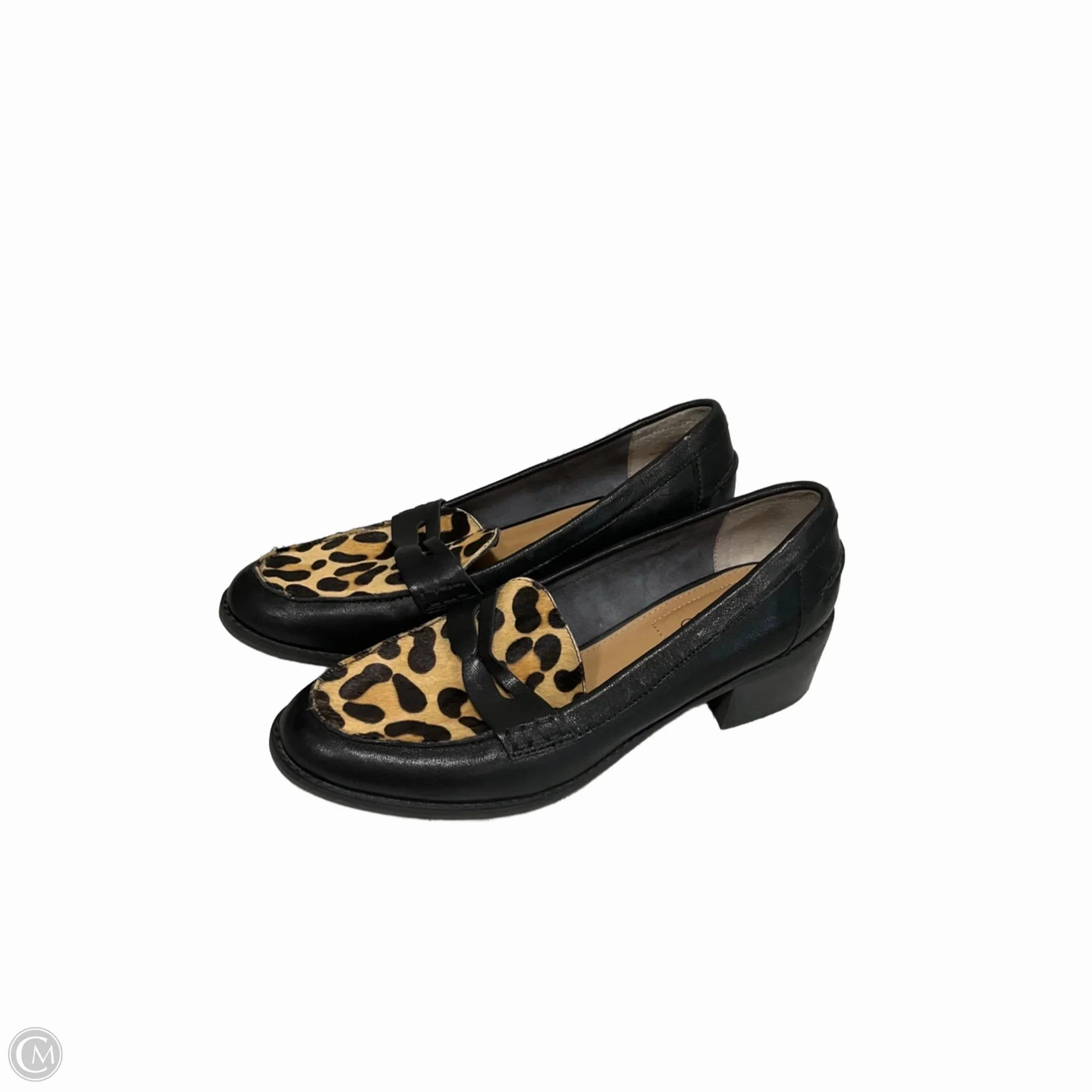 Shoes Heels Block By Me Too In Leopard Print, Size: 9.5 Chunky Heel Durable Sole