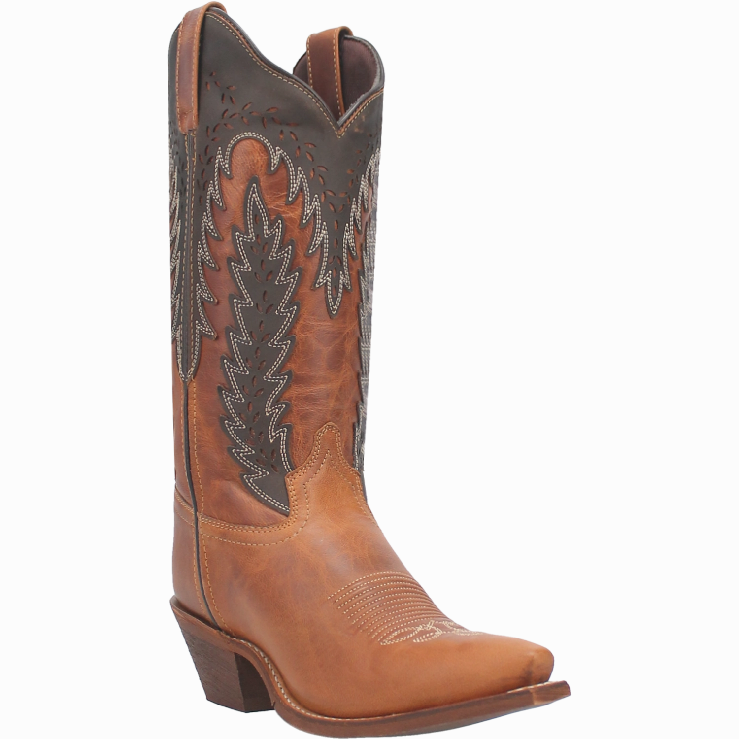 DAN POST LADIES BOOTS STYLE 52213 Mixed Textures Rubber Outsole