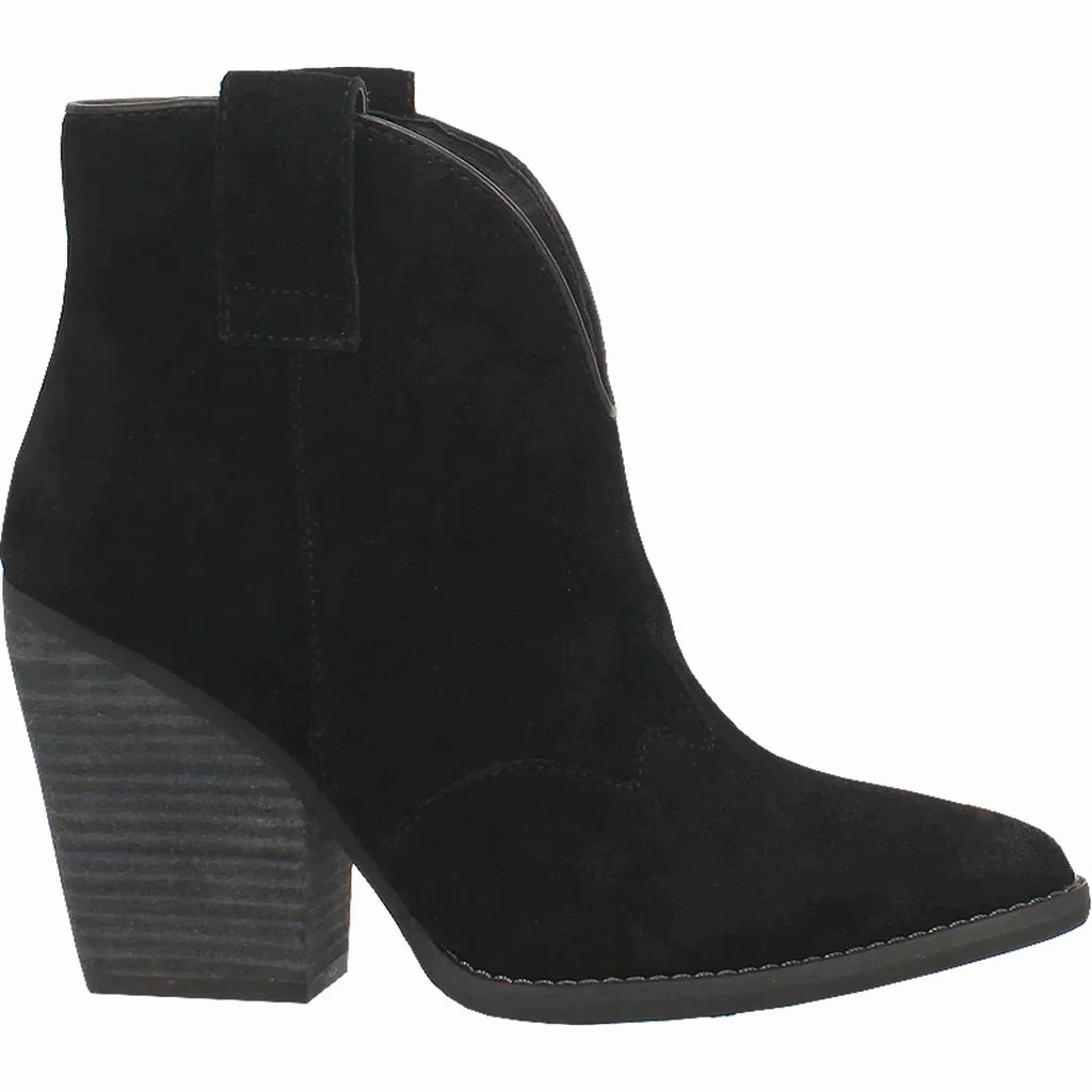 DINGO FLANNIE BLACK LEATHER BOOTIE STYLE DI342BK Minimal Profile