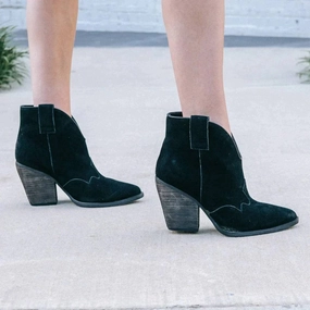 DINGO FLANNIE BLACK LEATHER BOOTIE STYLE DI342BK Anti Skid