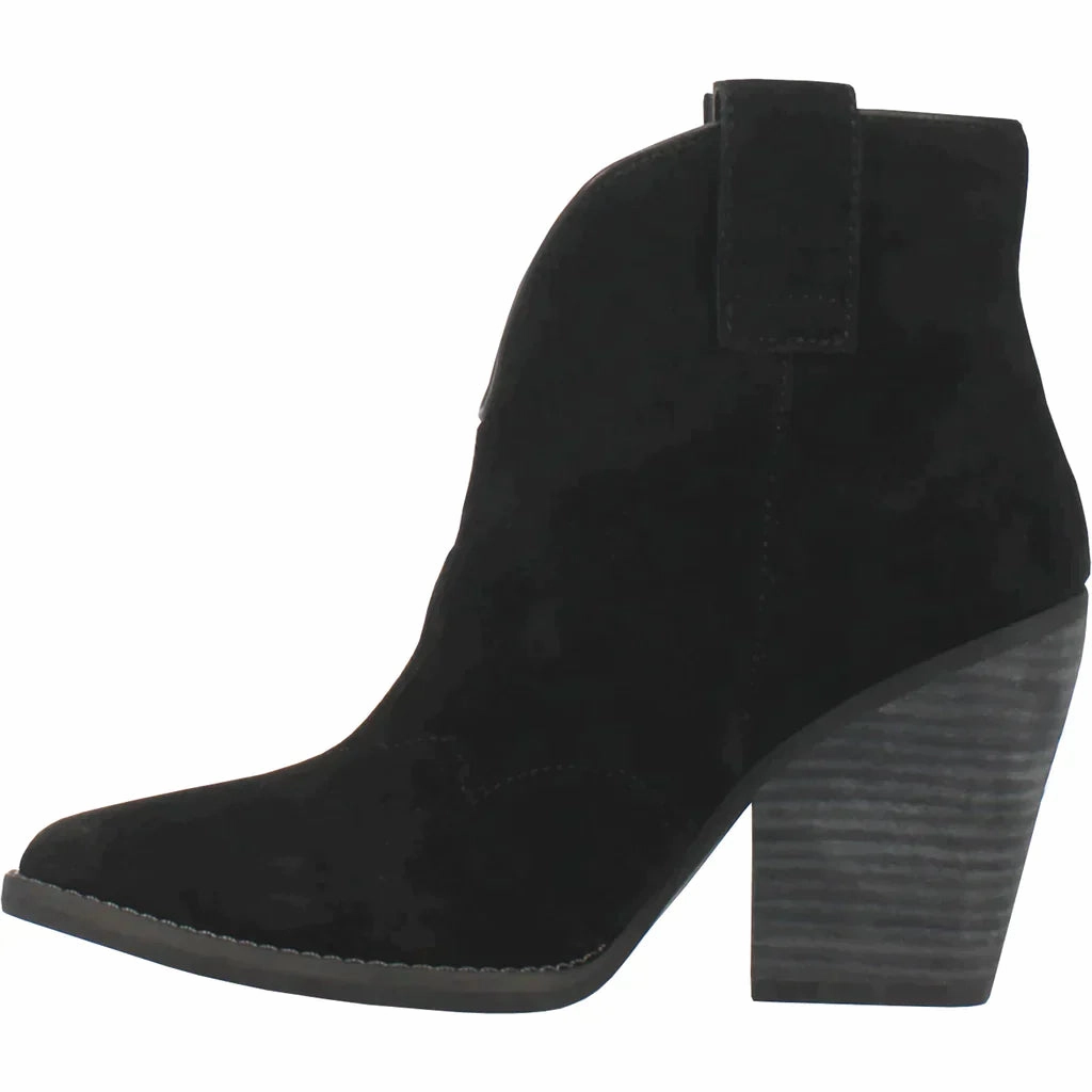 Seamless Comfort City Walking Pure Joy DINGO FLANNIE BLACK LEATHER BOOTIE STYLE DI342BK