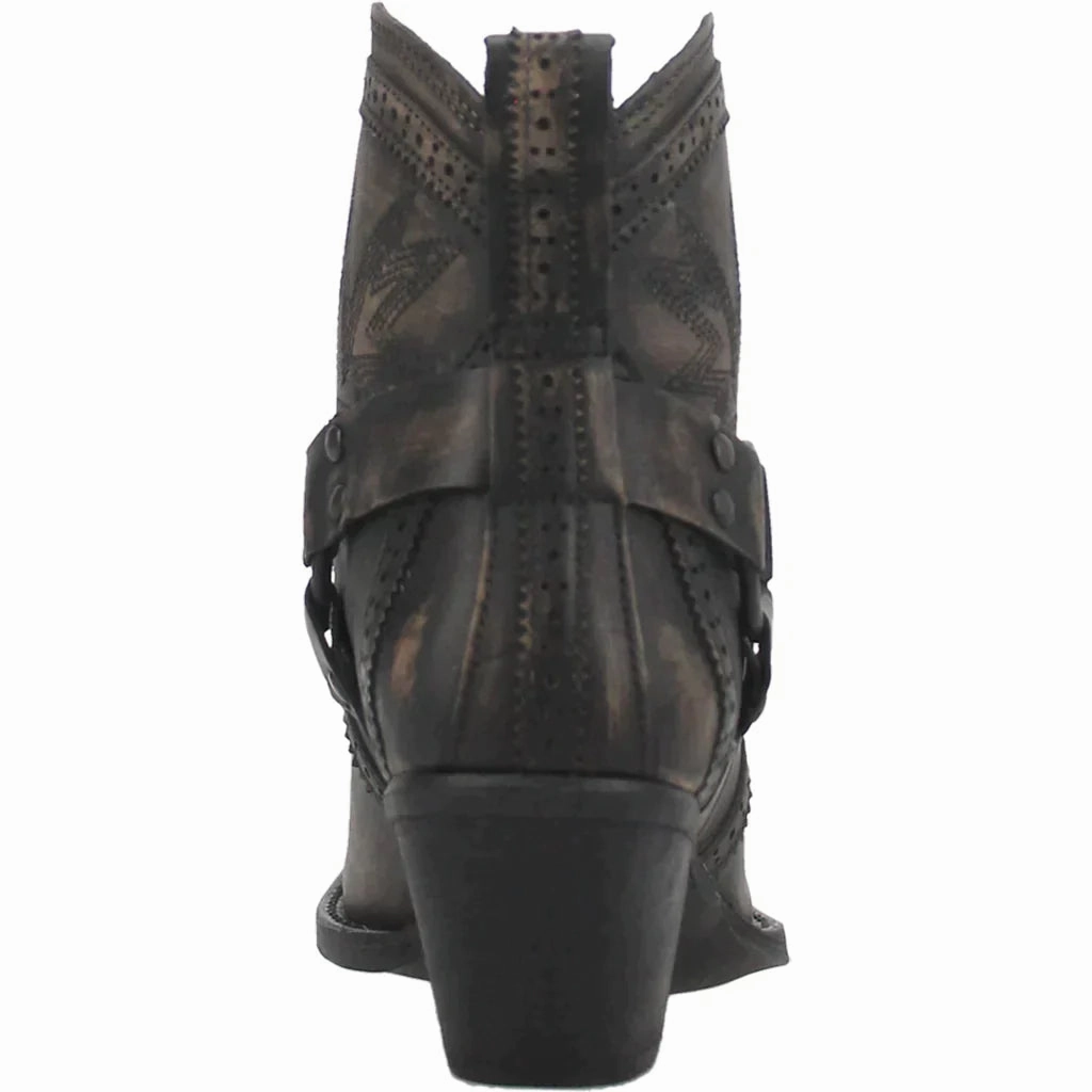 DINGO GUMMY BEAR LEATHER BLACK BOOTIE STYLE DI747BK Comfortable Upper