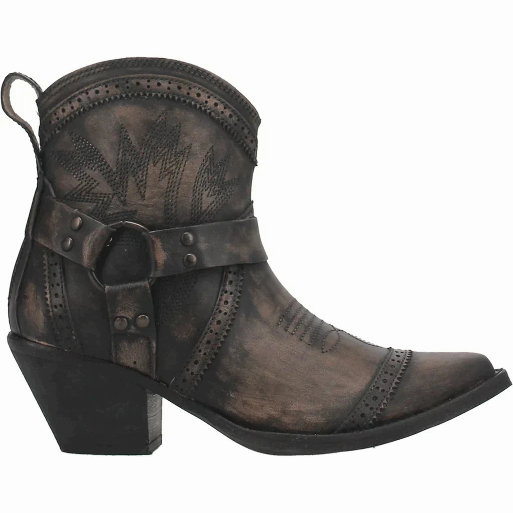 Trail Ready Feather Light Daily Walks DINGO GUMMY BEAR LEATHER BLACK BOOTIE STYLE DI747BK