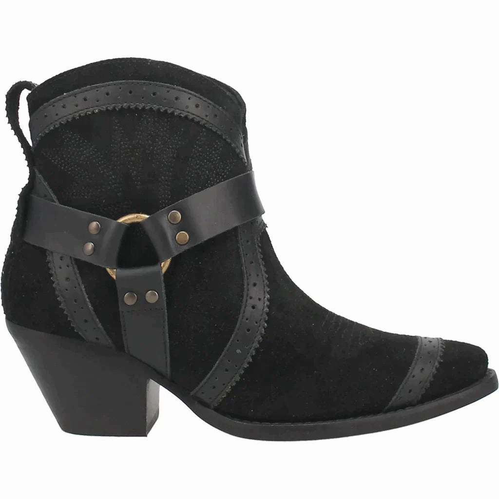 Outdoor Daily DINGO GUMMY BEAR LEATHER BLACK SUEDE BOOTIE STYLE DI747BK25