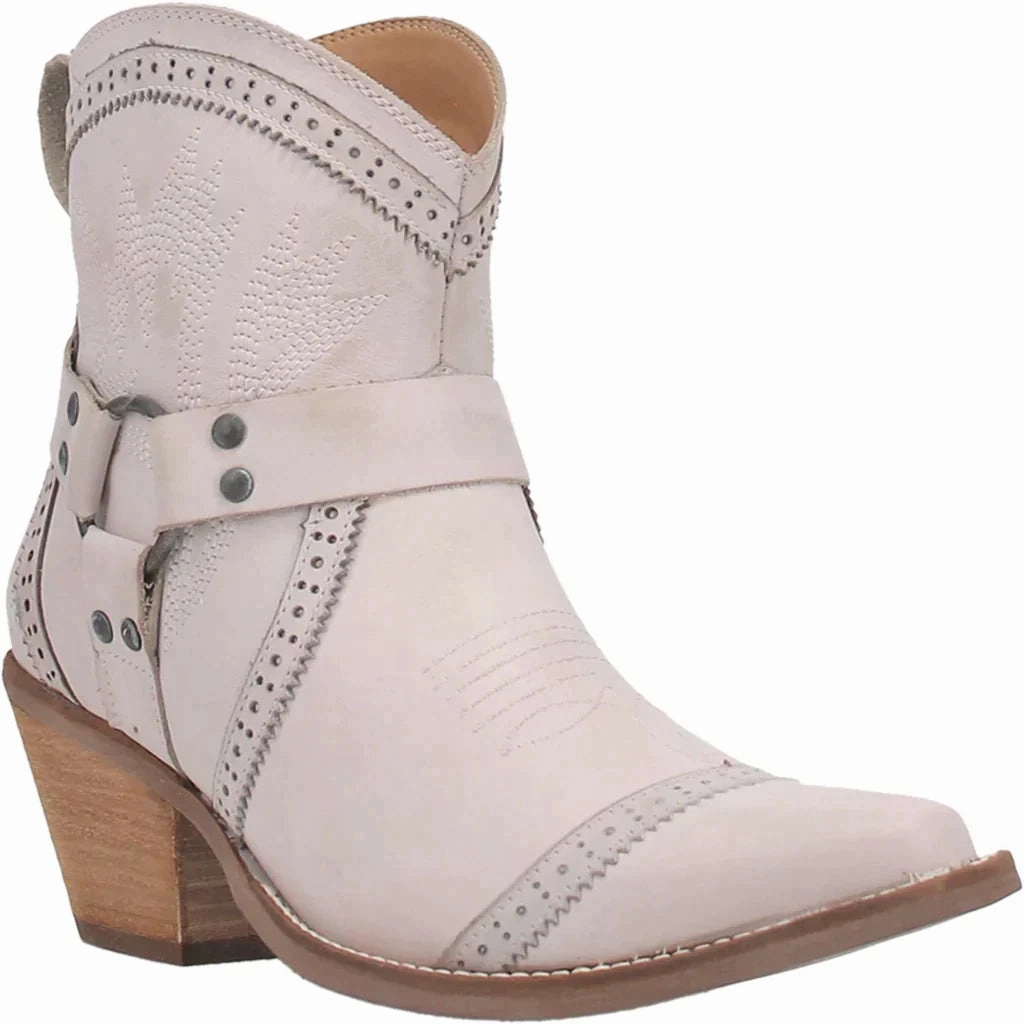 DINGO GUMMY BEAR LEATHER OFF WHITE BOOTIE STYLE DI747WH7 Brown Earth Waterproof Morning Walk