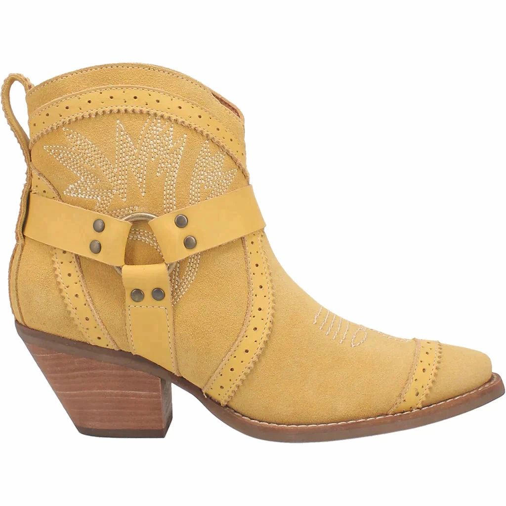 Mud Resistant Functional Minimalist Secure Strap DINGO GUMMY BEAR LEATHER YELLOW BOOTIE STYLE DI747YE10
