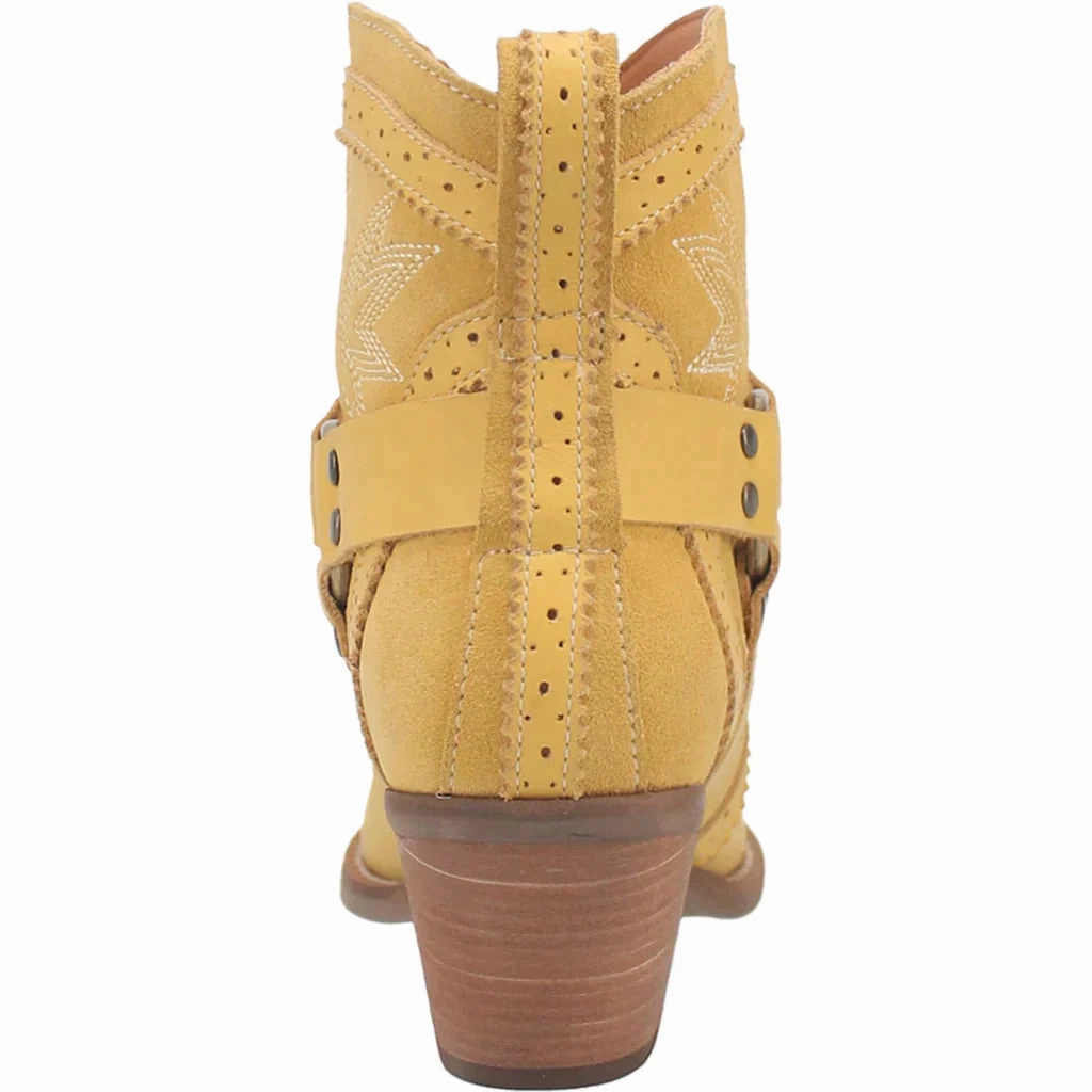 DINGO GUMMY BEAR LEATHER YELLOW BOOTIE STYLE DI747YE10 Retro feel Insulated Cold Weather Commuter