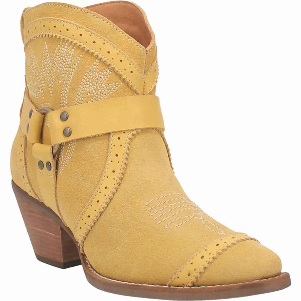DINGO GUMMY BEAR LEATHER YELLOW BOOTIE STYLE DI747YE10 Supportive