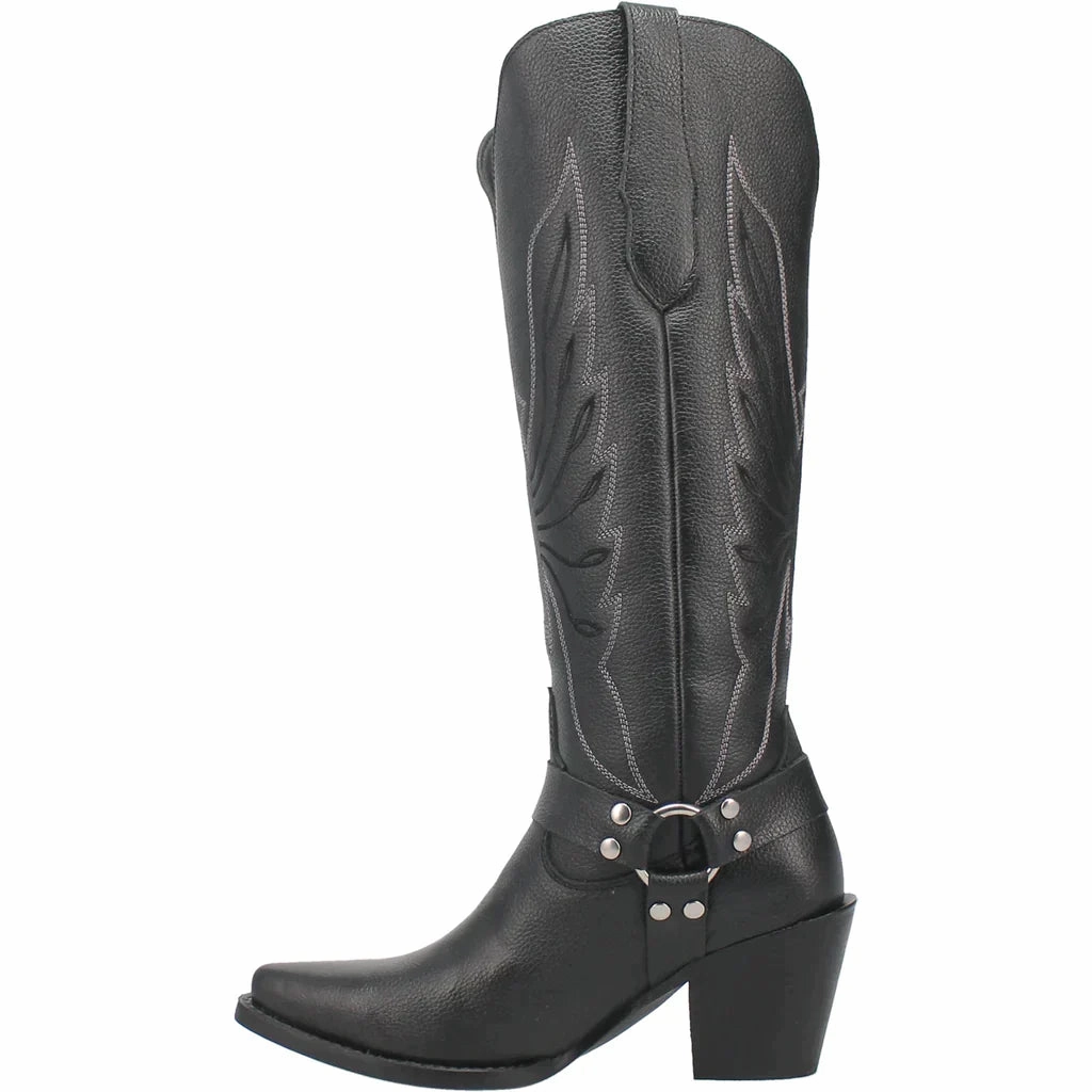 DINGO HEAVENS TO BETSY LEATHER BOOT STYLE DI926BK Bendable