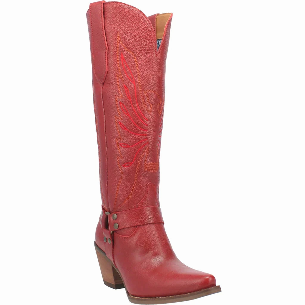 DINGO HEAVENS TO BETSY LEATHER BOOT STYLE DI926RD Night Out Protective Lining