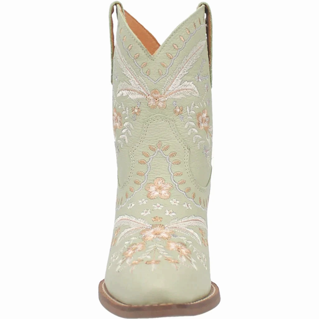 DINGO PRIMROSE LEATHER MINT BOOTIE STYLE DI748GN6 Fleece Lined Stable Support Rural Traveler