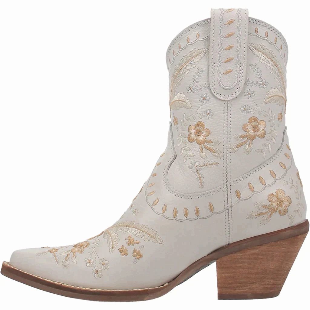 Ankle Support Long distance DINGO PRIMROSE LEATHER WHITE BOOTIE STYLE DI748WH