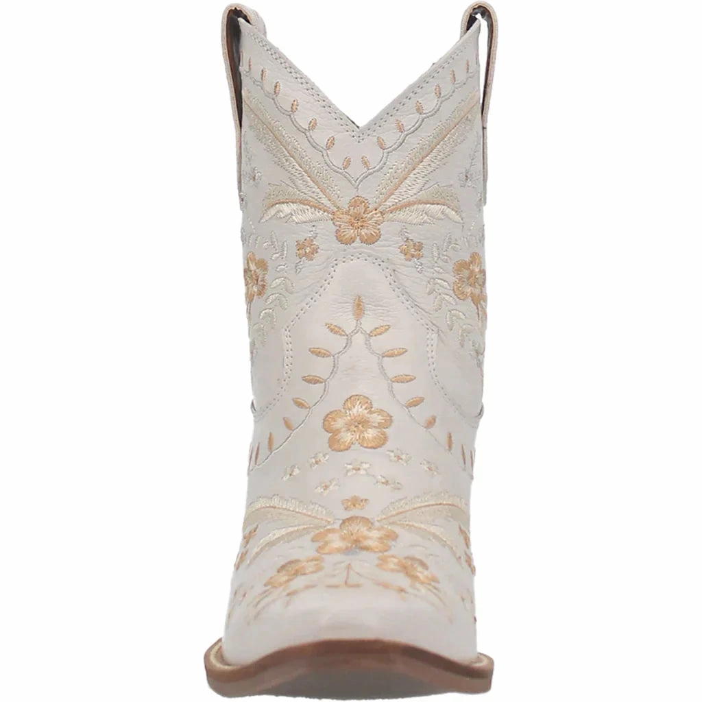 Biker DINGO PRIMROSE LEATHER WHITE BOOTIE STYLE DI748WH