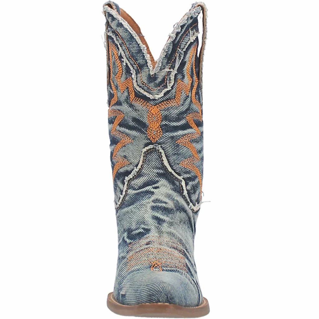 DINGO Y'ALL NEED DOLLY DENIM BOOT STYLE DI950 Open Toe Design Practical Build
