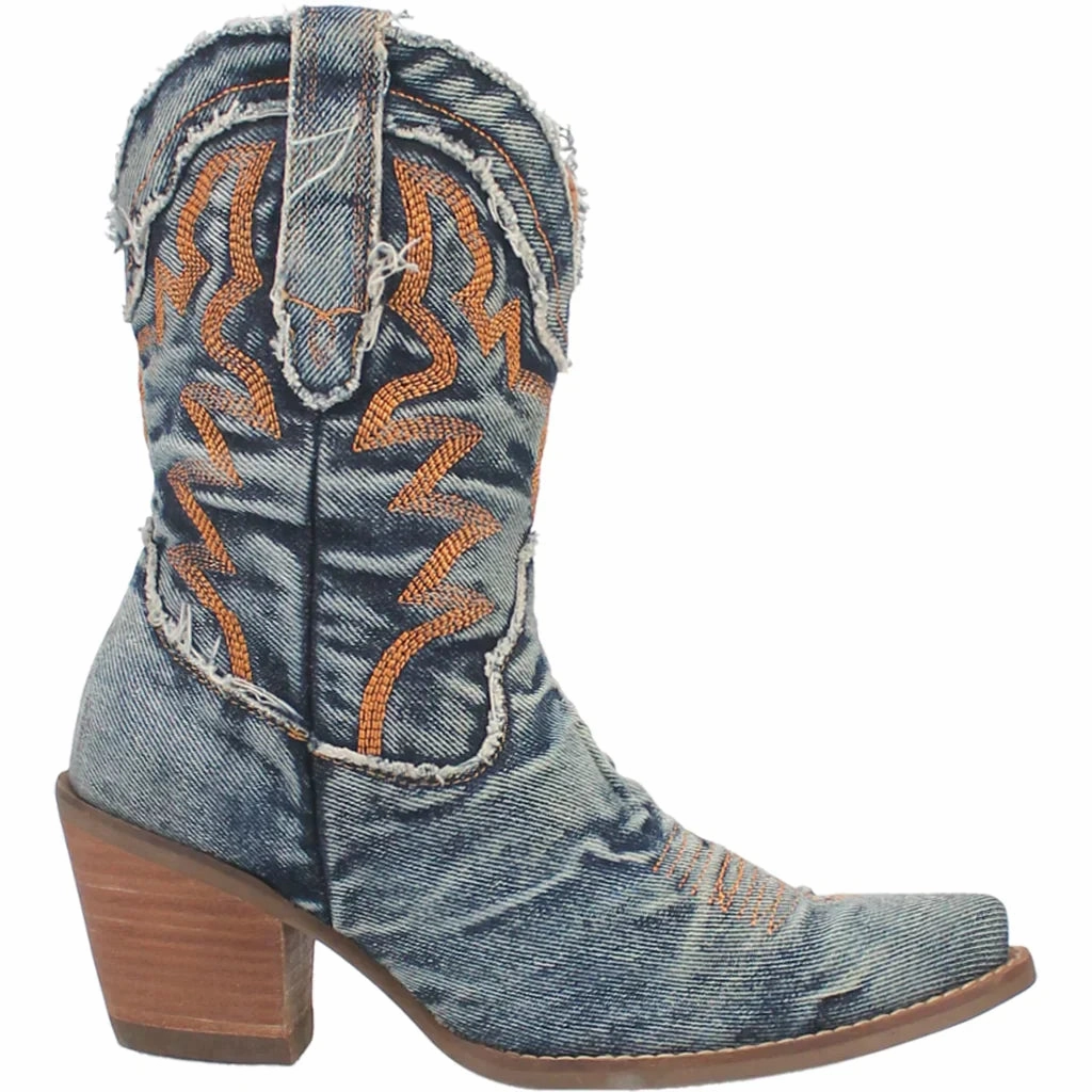 DINGO Y'ALL NEED DOLLY DENIM BOOT STYLE DI950 Cool Weather Grip Support