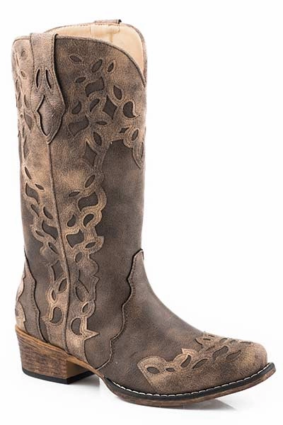 Roper Ladies Riley Triad Boots Style 09-021-1566-2855 Suede Shock Absorbing Adventure Journey