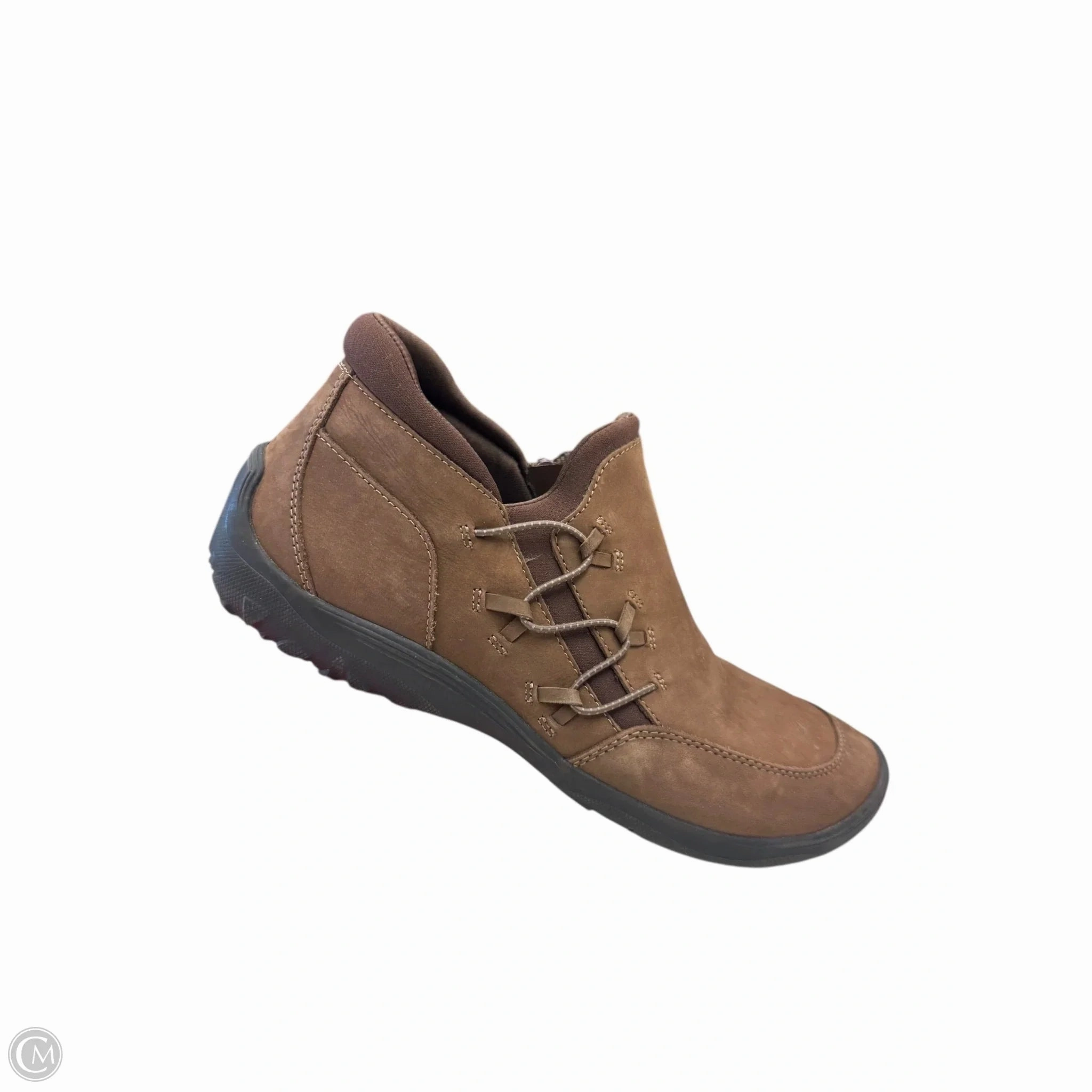 Shoes Sneakers By Clarks In Brown, Size: 10 Durable tread Elastic Lace System