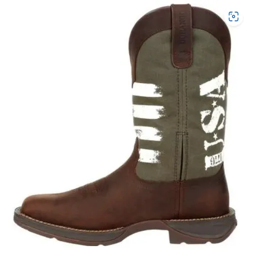 Trail Comfort DURANGO MENS ARMY GREEN USA PRINT WESTERN BOOT STYLE DDB0313