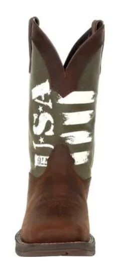 DURANGO MENS ARMY GREEN USA PRINT WESTERN BOOT STYLE DDB0313 Windproof Design Rugged Built Mountain Climber