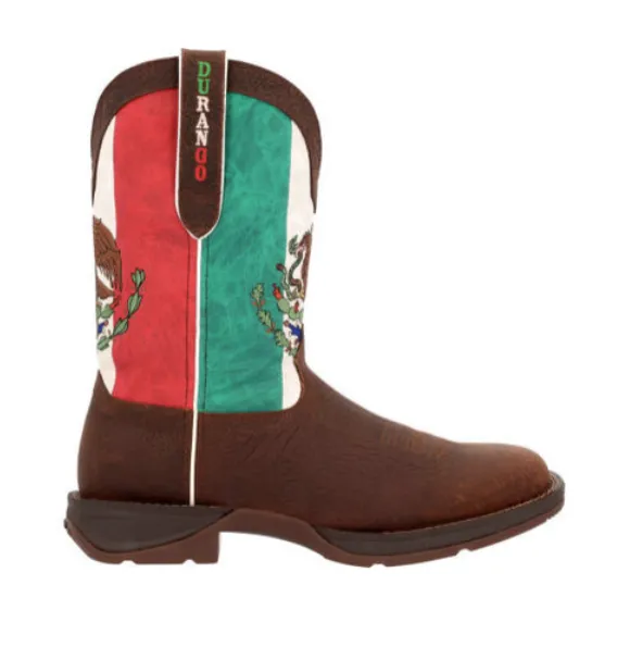 DURANGO MENS REBEL STEEL TOE MEXICO FLAG WESTERN BOOT STYLE DDB0431 Ground Force
