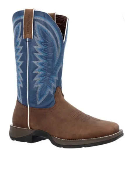 DURANGO MENS SADDLE BROWN DENIM BLUE WESTERN BOOT STYLE DDB0429 Waterproof Adventure Seeker Hiking Comfort
